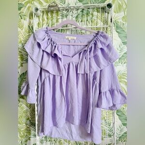 Lavender Ruffled Women's Top